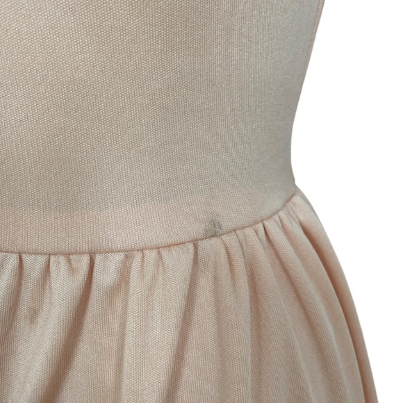 True 60's / 70's Peach Draped Cowl Neck Spaghetti Strap Prom Formal Evening Gown - Picture 9 of 13